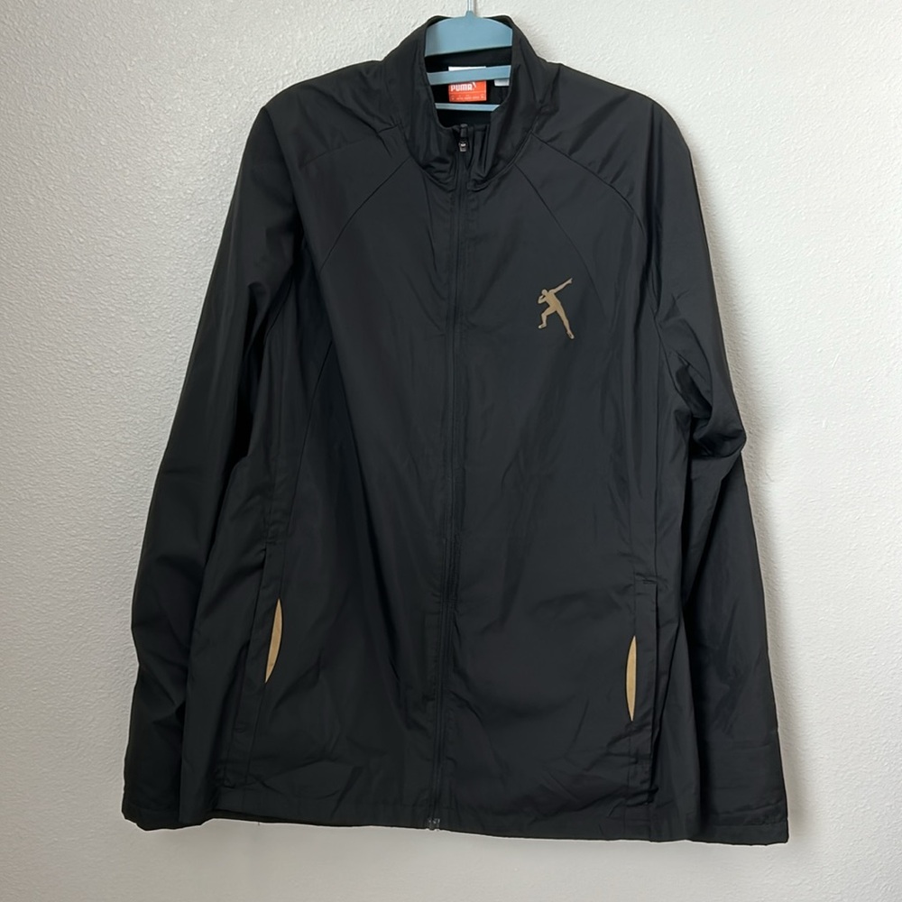Black Puma jacket with zipper